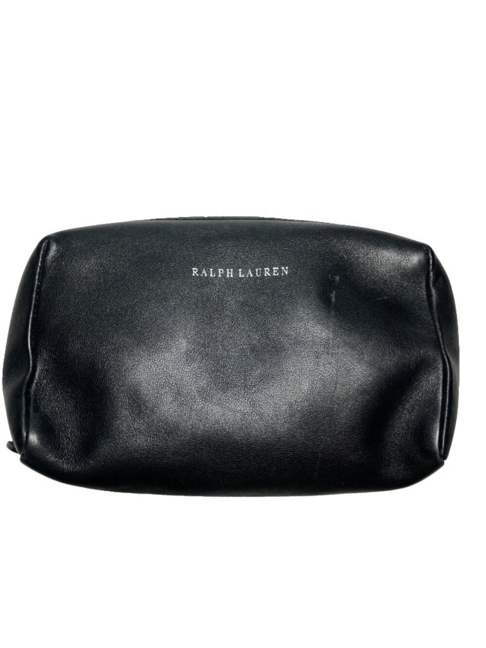 Ralph Lauren Collection Italy Black Leather Dopp Kit Travel Cosmetic Pouch